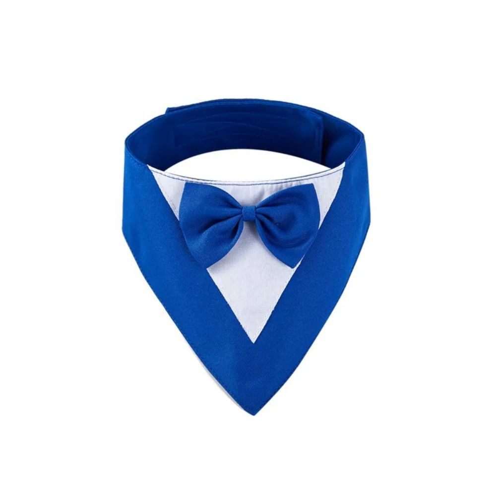 Triangle Bib Scarf with Bow Tie Collar - Dog - (8 Color Options) - (XS-L)