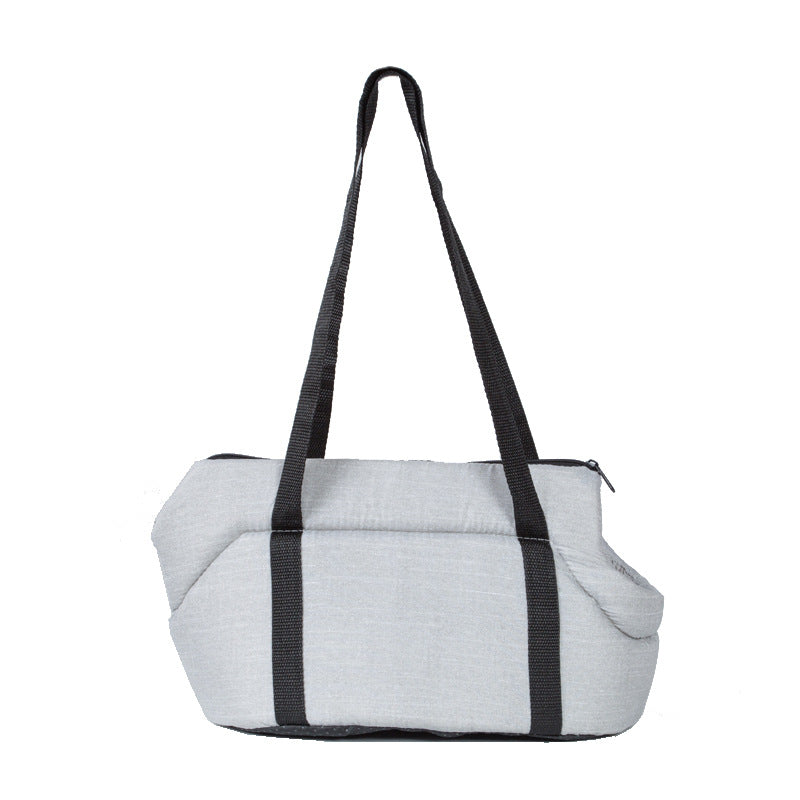 Portable Travel Pet Carrier Pouch Shouder Bag - Dog Cat - (Red, Grey) - (S,L)