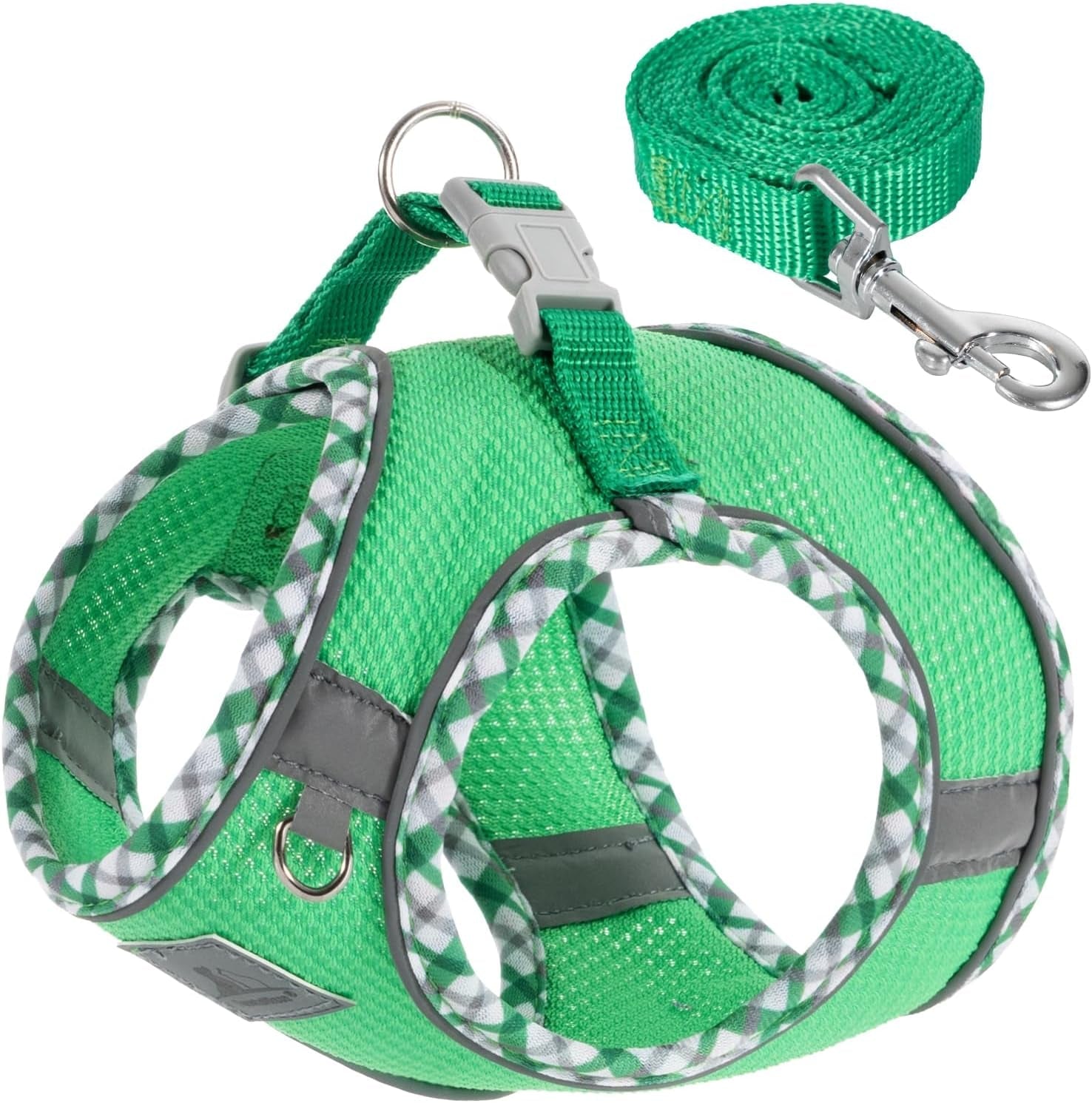 Reflective and Adjustable No Pull Harness Vest and Leash Set - Small Dog Cat (6 Color Option)