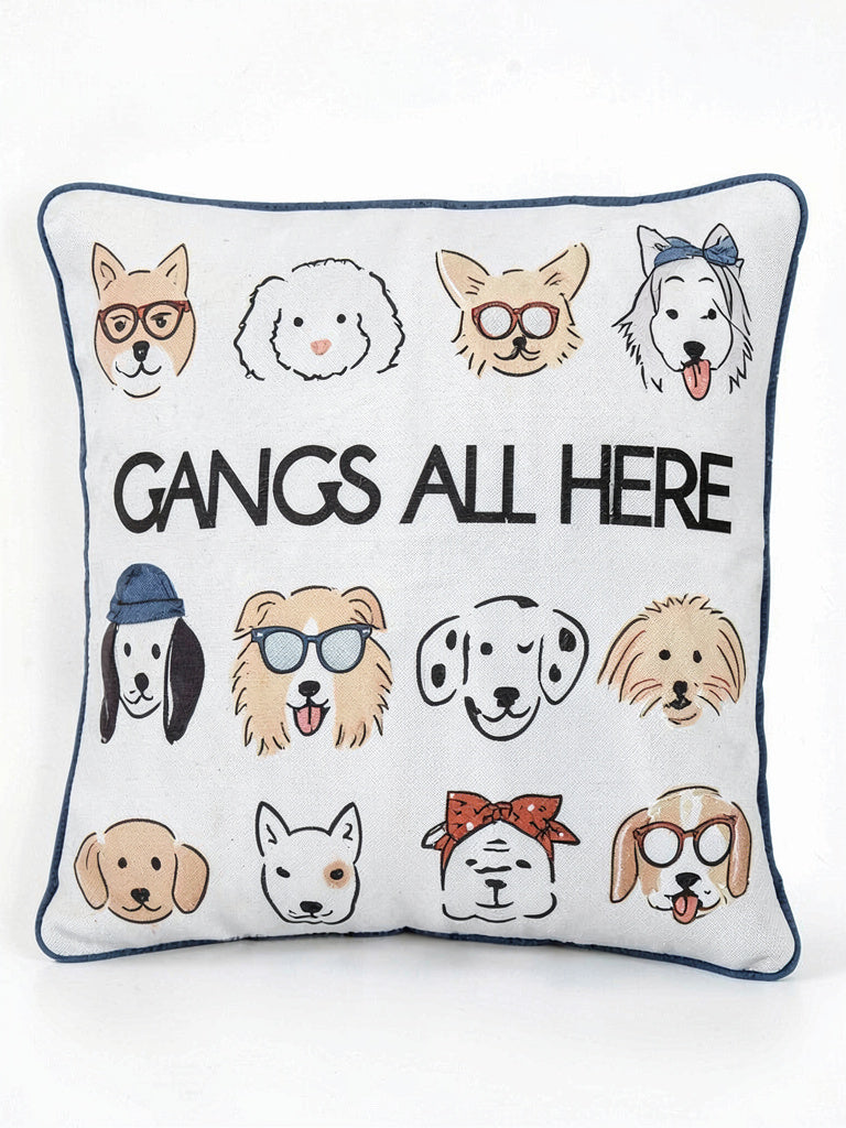 Gangs All Here Bed Pillow - (18"X18") - (Lacourte) - Remembering Your Pets  - (While Supplies Last)