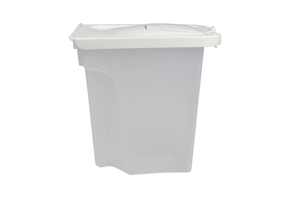 Storage Bin and Food Dispenser - Dog Cat- (4lb) - (White) - (While Supplies Last)