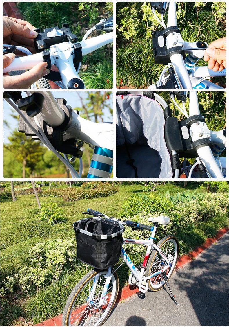 Bicycle Handlebar Pet Carrier Basket - Dog Cat - (4 Color Options) - (Stylish) - (Secure)