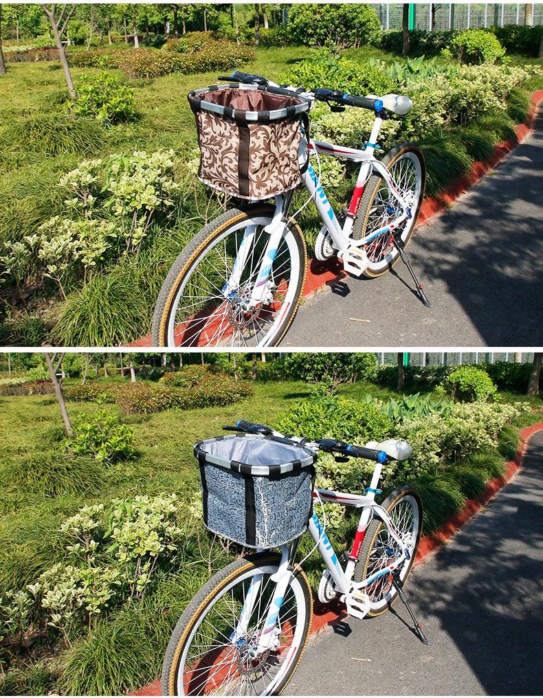 Bicycle Handlebar Pet Carrier Basket - Dog Cat - (4 Color Options) - (Stylish) - (Secure)