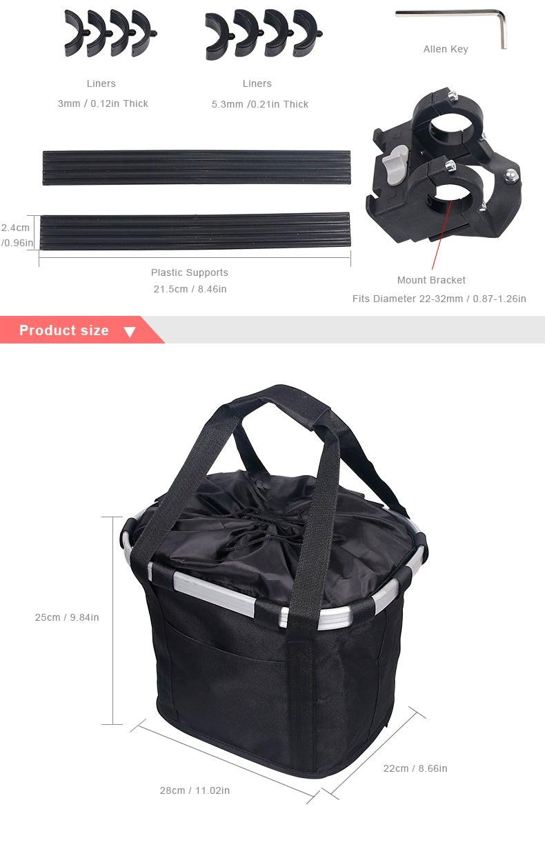 Bicycle Handlebar Pet Carrier Basket - Dog Cat - (4 Color Options) - (Stylish) - (Secure)
