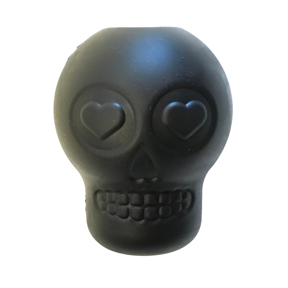 Magnum Sugar Skull Chew Toy & Treat Dispenser - Dog -  (30-65 lbs)| - (Black ) - (Rubber) - (SodaPup)