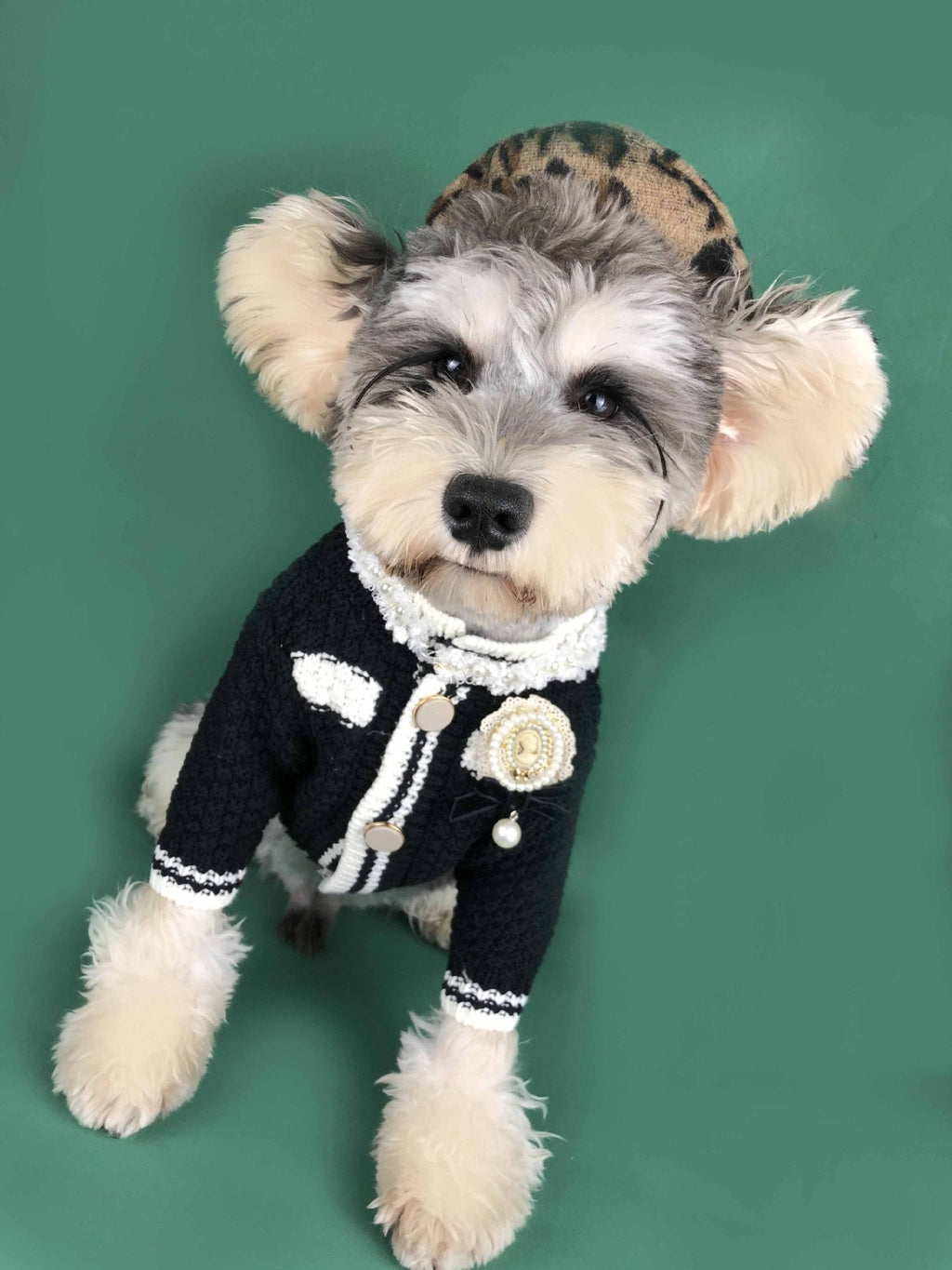Knitted Cardigan Sweater - Dog Cat - (Black, White) - (S-XXL) - (While Supplies Last)