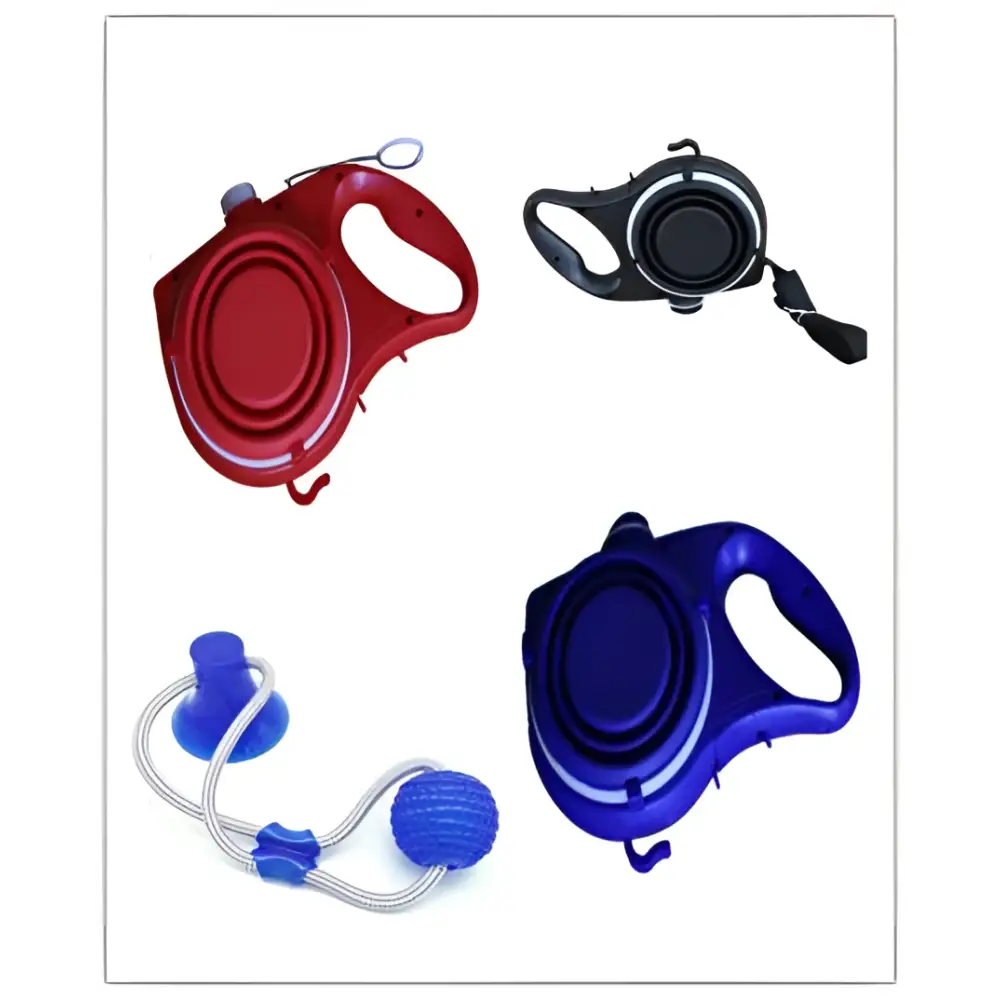 Retractable Leash with Collapsible Water Bowl - Dog - (3 Color Options)
