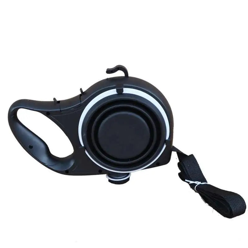 Retractable Leash with Collapsible Water Bowl - Dog - (3 Color Options)