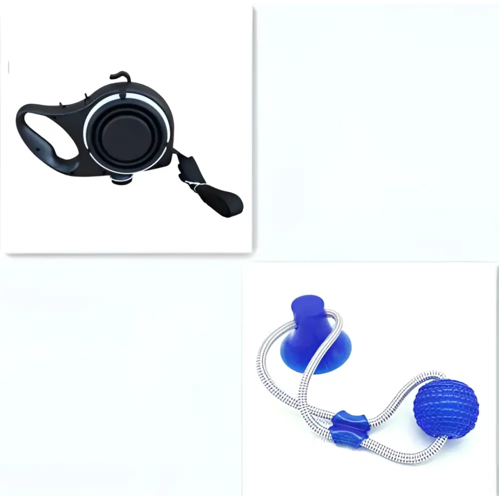Retractable Leash with Collapsible Water Bowl - Dog - (3 Color Options)
