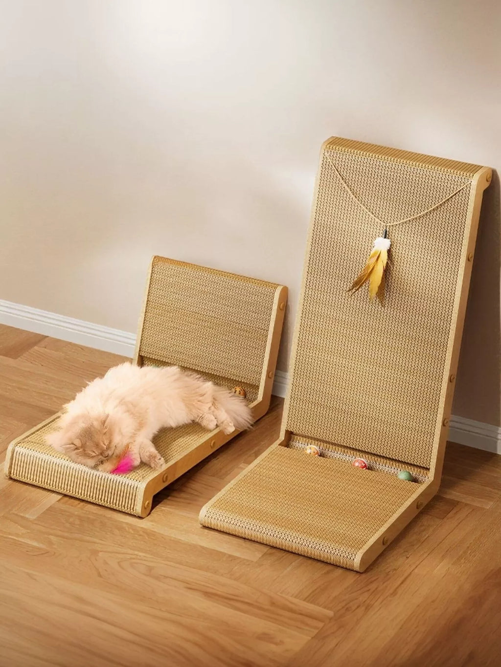Interactive Cat Scratching Post with Dangling Toy