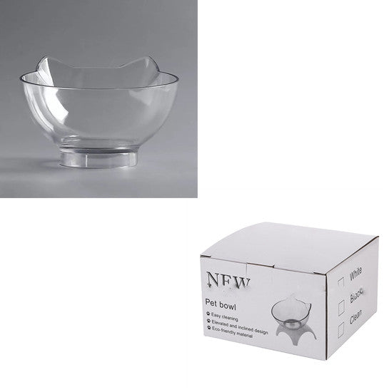 Non-Slip Elevated One Base Dual Cat Bowls - (25 Color/Style Options)