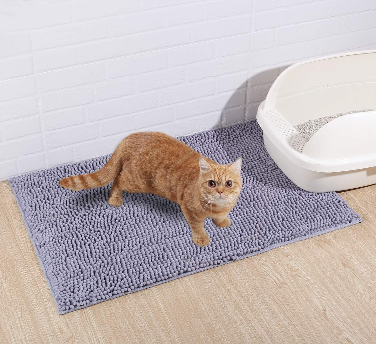 Anti-Slip and Waterproof Litter Mat - Cat  - (Grey) - (35" x 25") - (While Supplies Last)