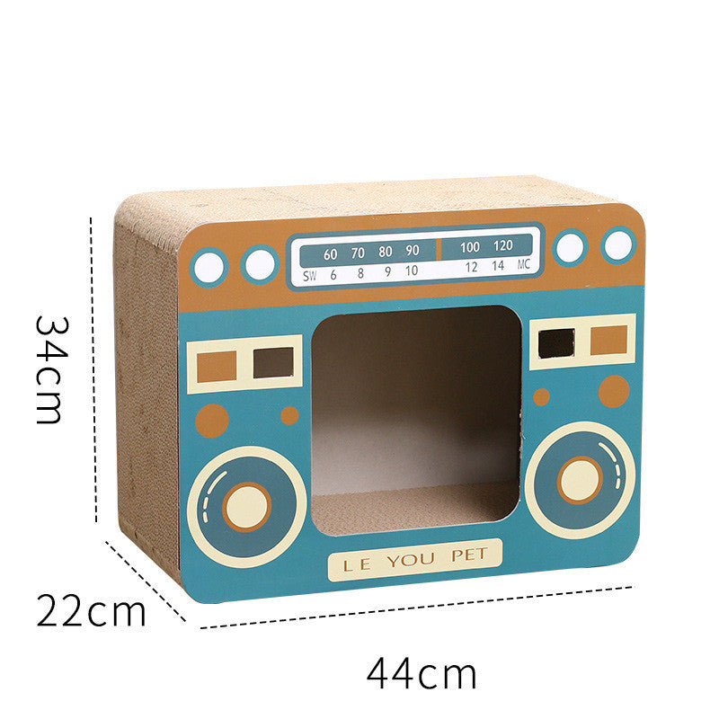 Household Fashion Condo with a Scratching Board, Enclosed Litter Box - Cat - (3 Styles)