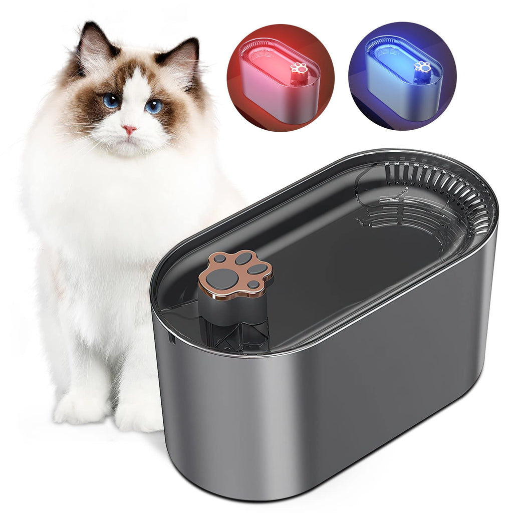 Ultra Quiet Automatic Water Fountain - Dog Cat -  (Blue, White) - (3 L) - (While Supplies Last)