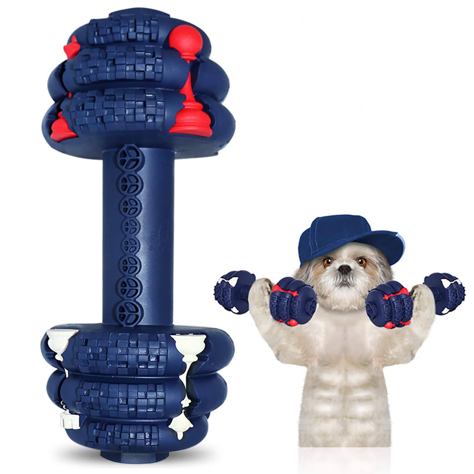 Chew Toy For Aggressive Chewers - Dog - (Food Grade Teeth Cleaning) - (Interactive) - (3 Color Options) - (S-L)