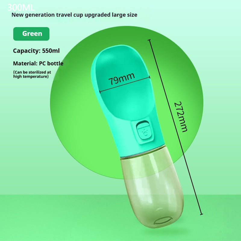 Travel Bottle with Feeder Bowl - Dog - (458 ML) - (4 Color Options)