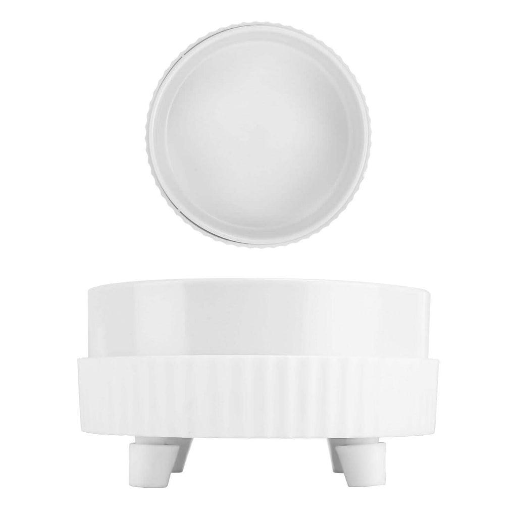 Ceramic Food Warmer and Water Bowl - Dog Cat - (White) - (2 Style Options) - (While Supplies Last)