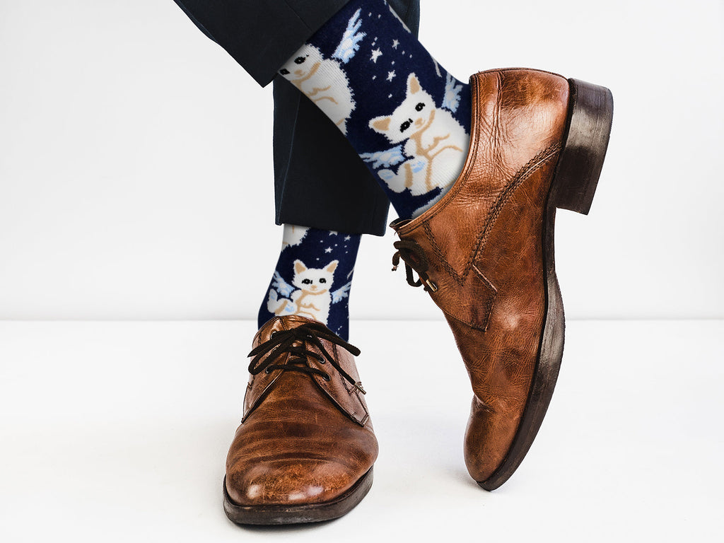 Kitty Cat Designer Socks - One Size fits most - Unisex  (While Supplies Last)