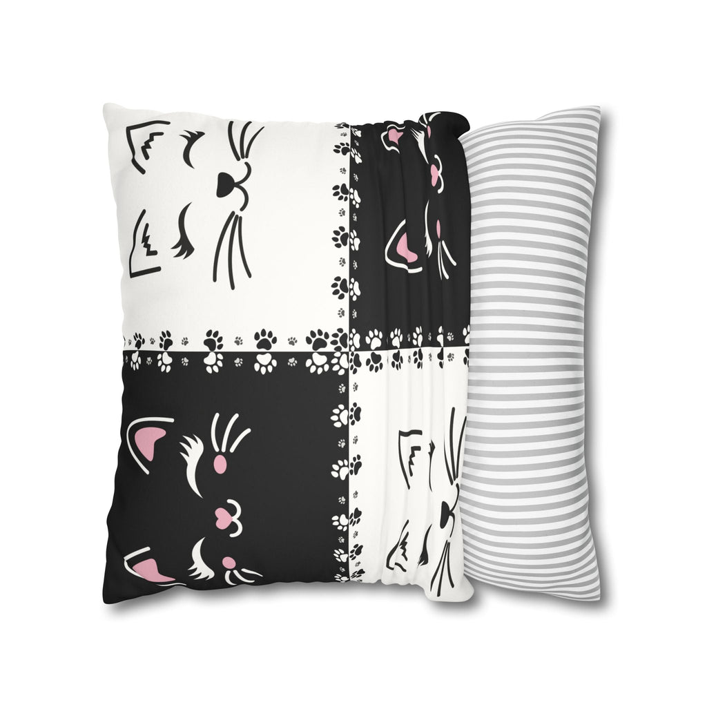 Decorative Double-Sided Printed Cat Faux Suede Pillow Case or Cushion Cover