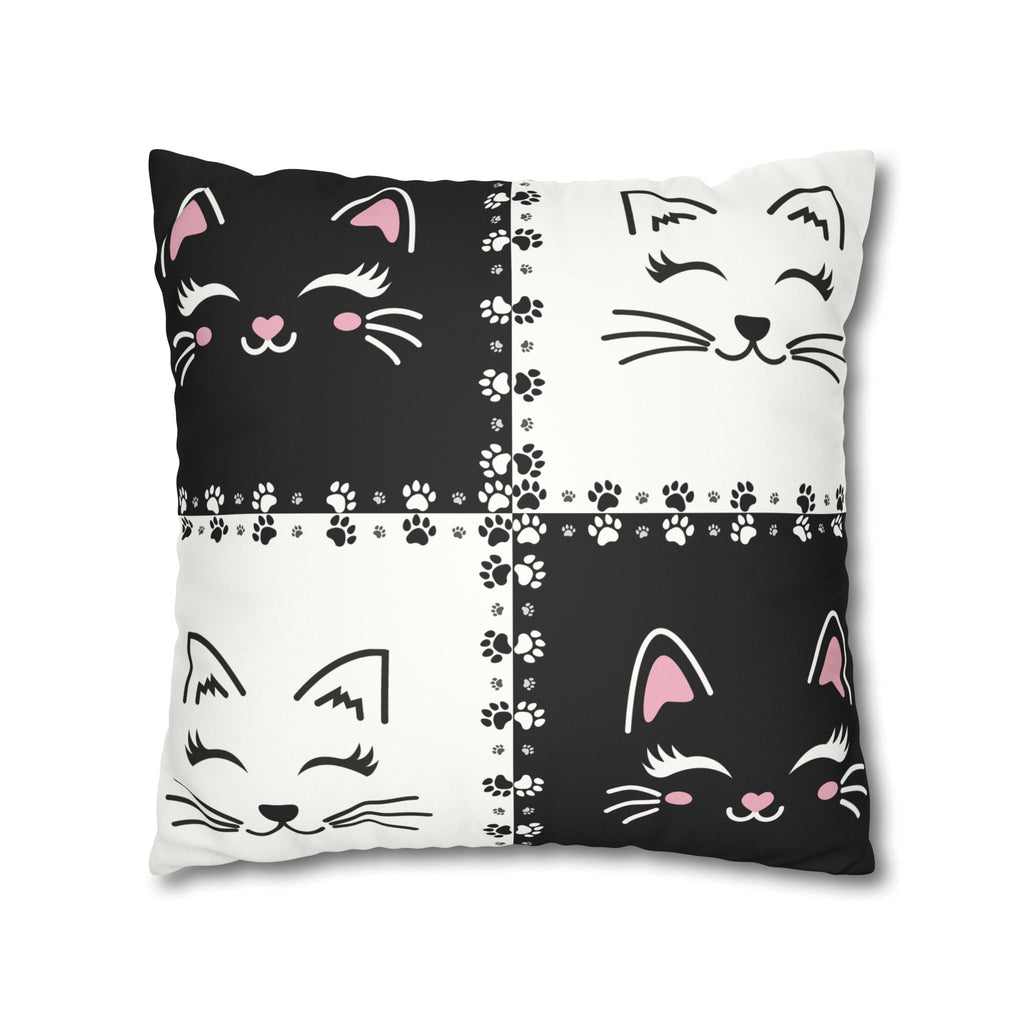 Decorative Double-Sided Printed Cat Faux Suede Pillow Case or Cushion Cover
