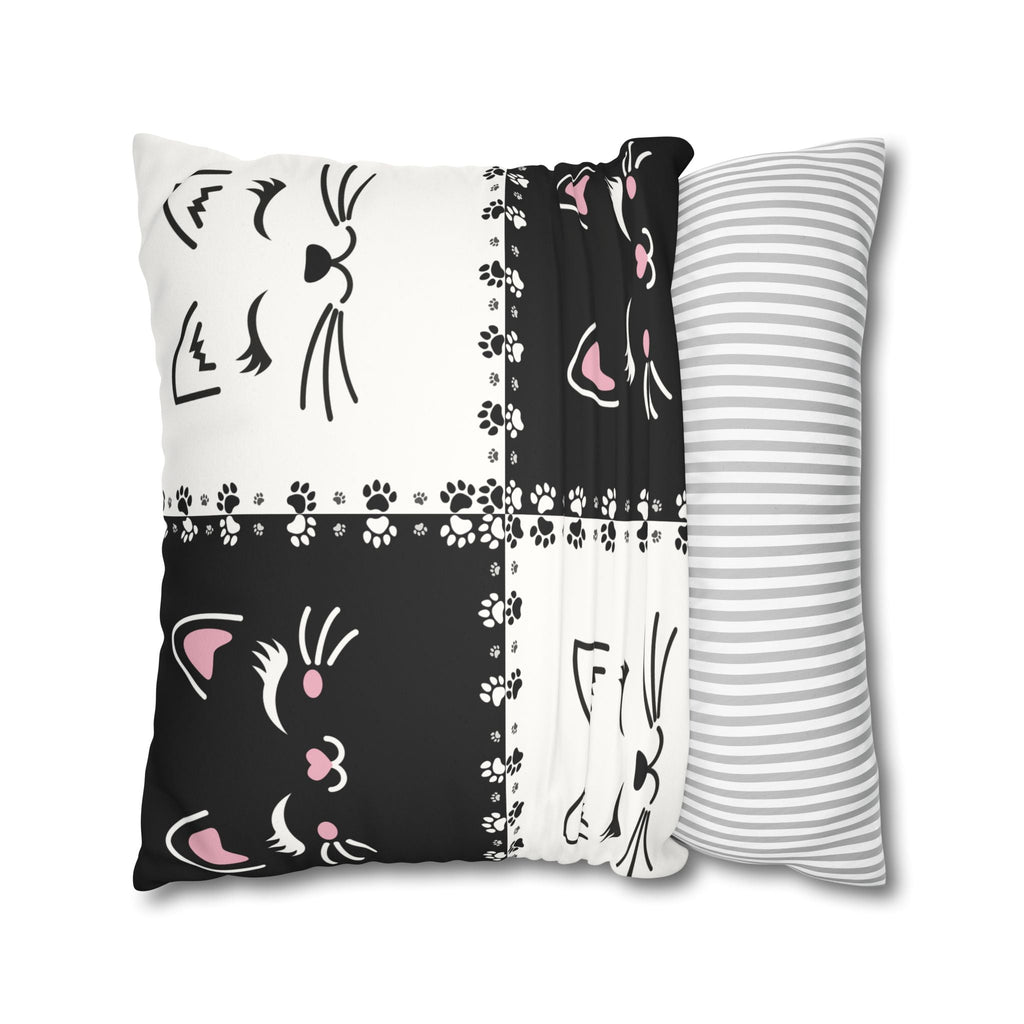 Decorative Double-Sided Printed Cat Faux Suede Pillow Case or Cushion Cover
