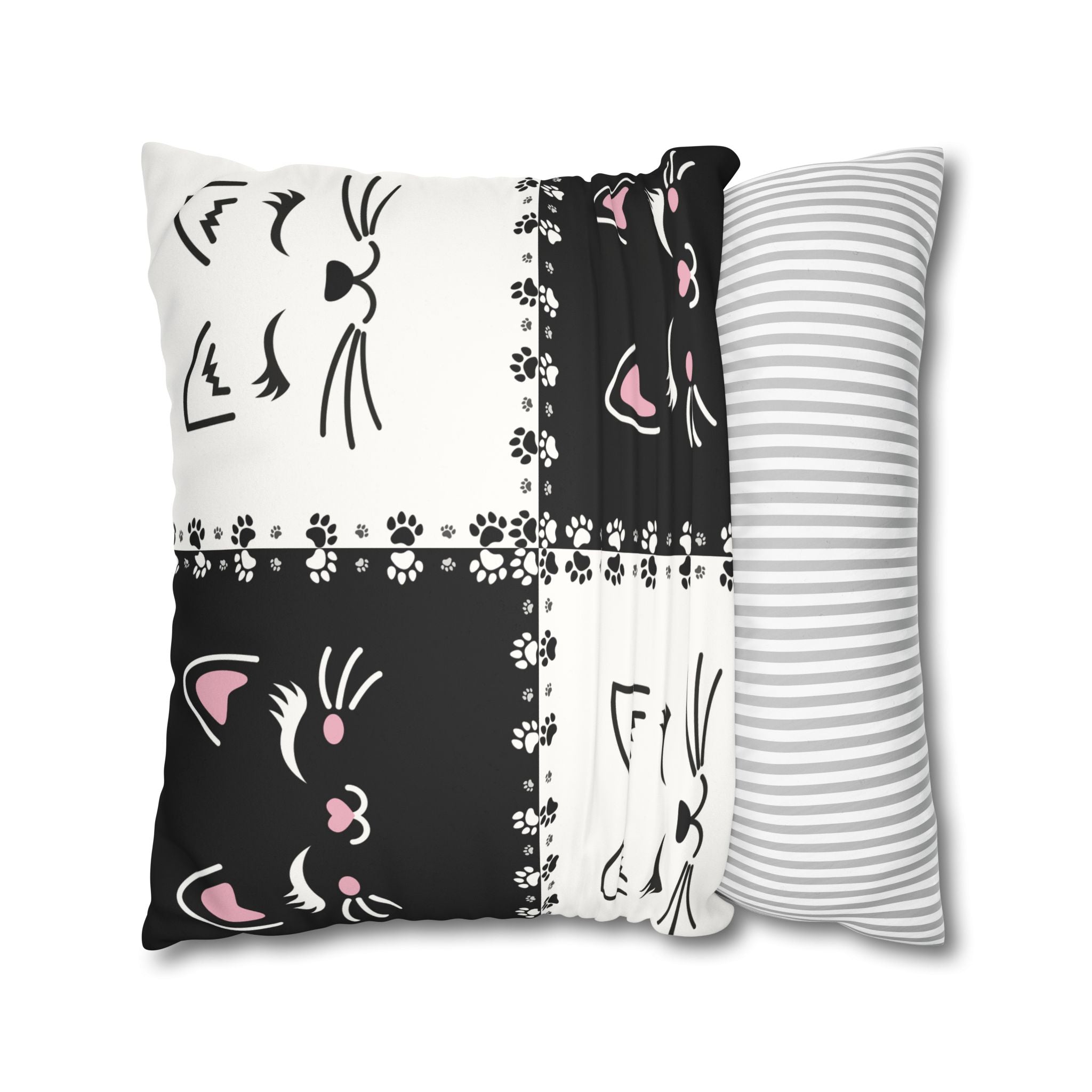 Decorative Double-Sided Printed Cat Faux Suede Pillow Case or Cushion Cover