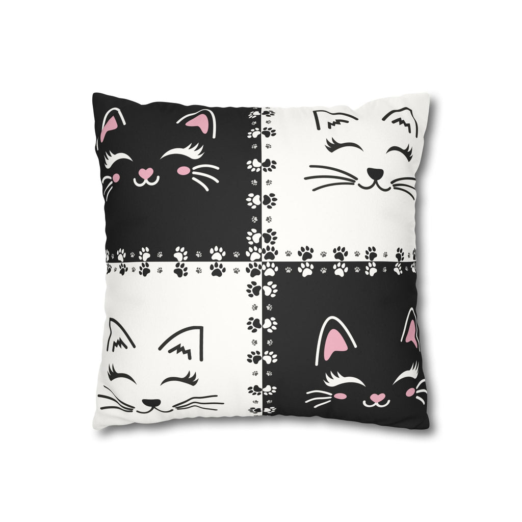 Decorative Double-Sided Printed Cat Faux Suede Pillow Case or Cushion Cover
