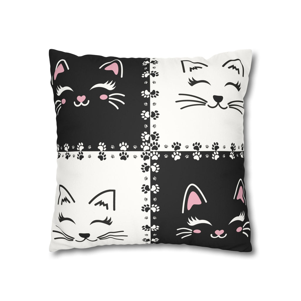 Decorative Double-Sided Printed Cat Faux Suede Pillow Case or Cushion Cover