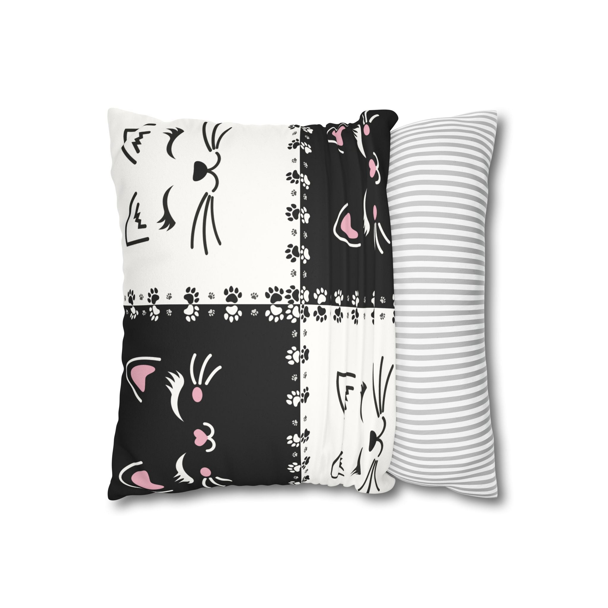 Decorative Double-Sided Printed Cat Faux Suede Pillow Case or Cushion Cover