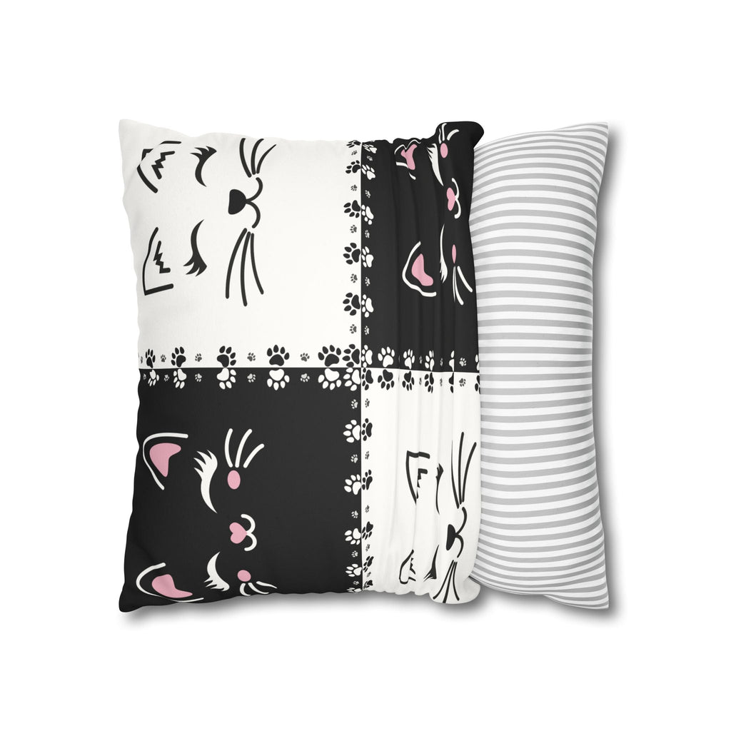 Decorative Double-Sided Printed Cat Faux Suede Pillow Case or Cushion Cover