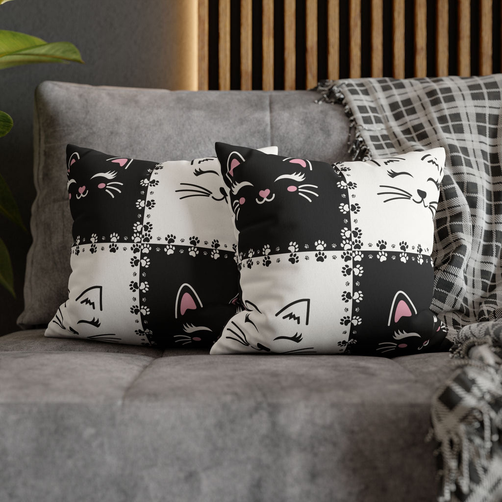 Decorative Double-Sided Printed Cat Faux Suede Pillow Case or Cushion Cover