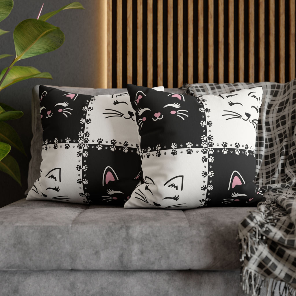Decorative Double-Sided Printed Cat Faux Suede Pillow Case or Cushion Cover