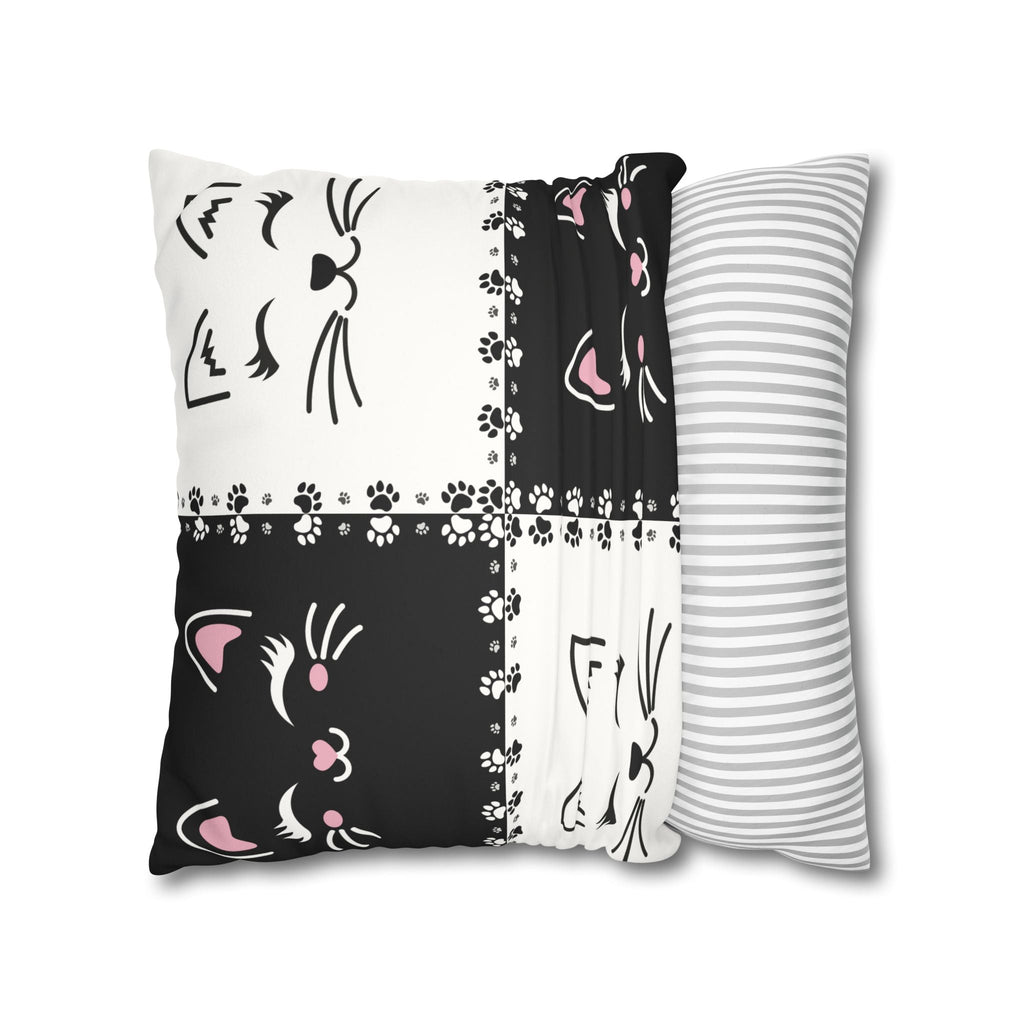 Decorative Double-Sided Printed Cat Faux Suede Pillow Case or Cushion Cover