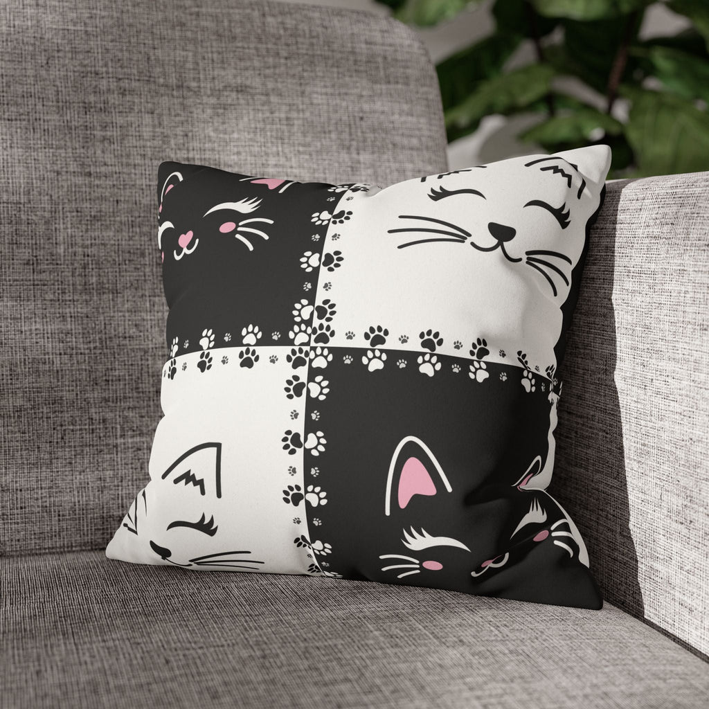 Decorative Double-Sided Printed Cat Faux Suede Pillow Case or Cushion Cover