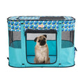 Foldable Portable Nylon Playpen Enclosure - Dog - (Blue) -  (While Supplies Last)