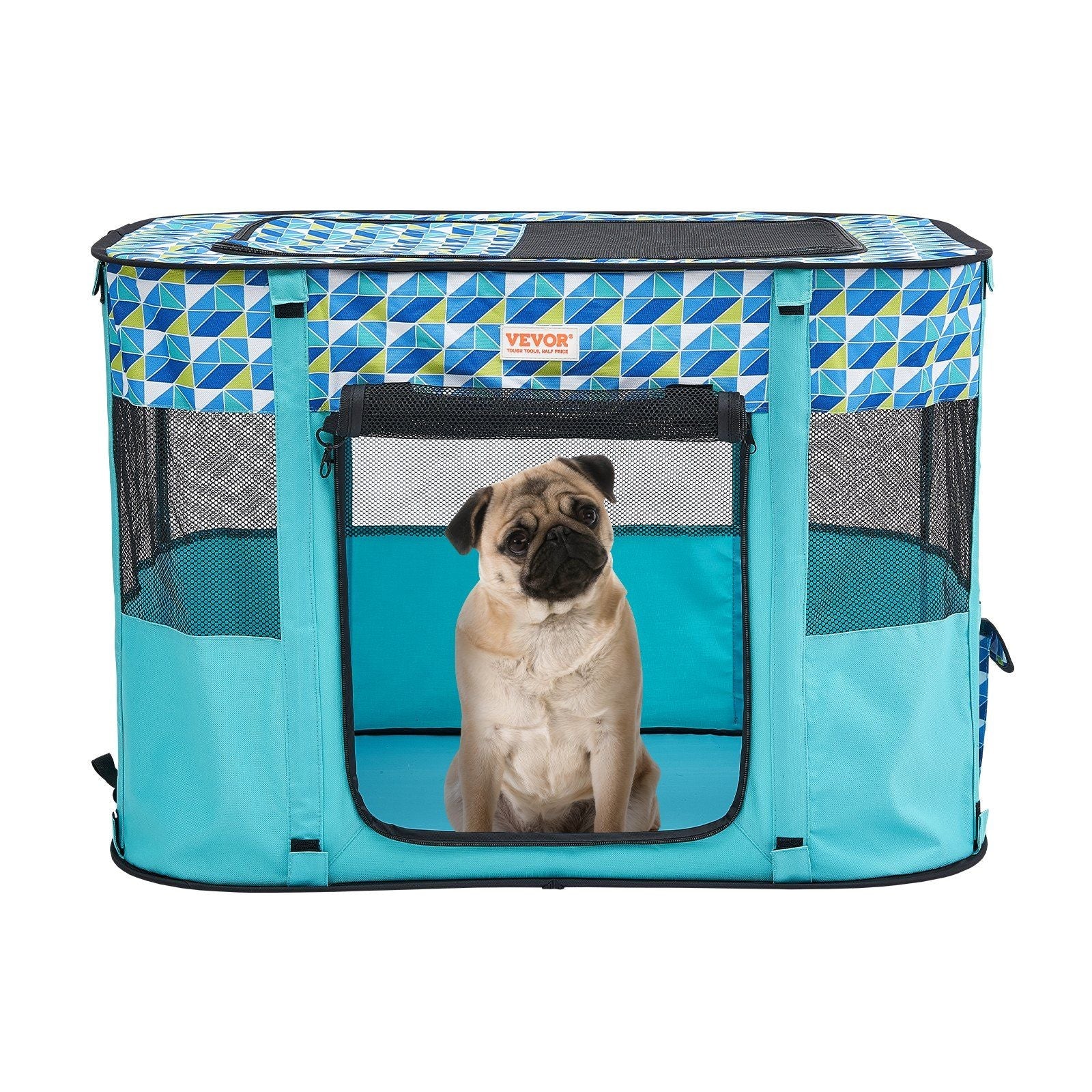 Foldable Portable Nylon Playpen Enclosure - Dog - (Blue) -  (While Supplies Last)
