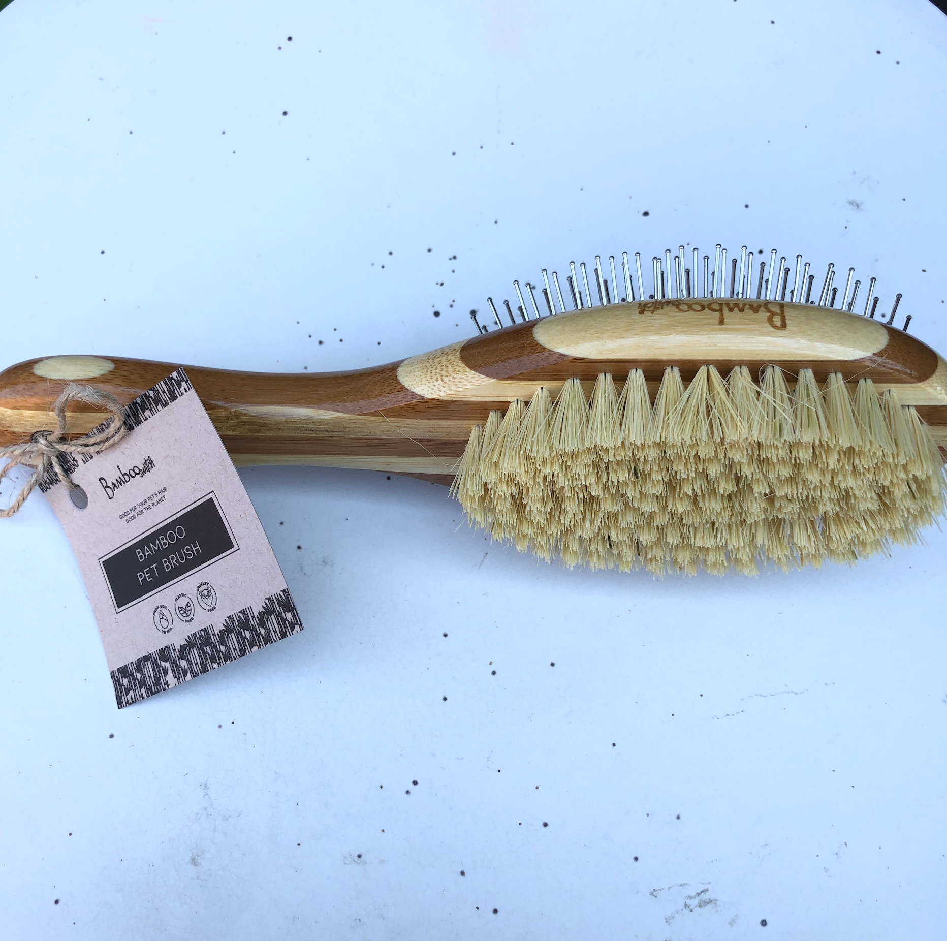 Grooming Brush - Dog Cat - (Bamboo) - (Vegan Grooming) - (Bestseller) - (While Supplies Last)
