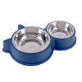 Anti-tumble Dual Cat Ear Food and Water Bowl - (4 Color Options)