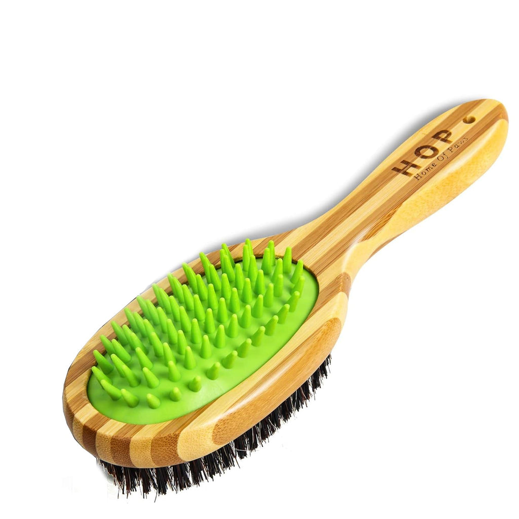 Grooming Comb and Brush - Dog Cat - (Short/Long Hair) - (Detangling And Shedding) - (2-Sided)- (Green)