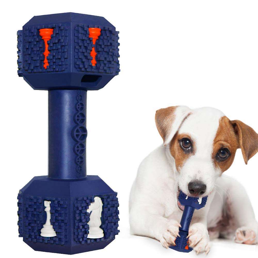Chew Toy For Aggressive Chewers - Dog - (Food Grade Teeth Cleaning) - (Interactive) - (3 Color Options) - (S-L)