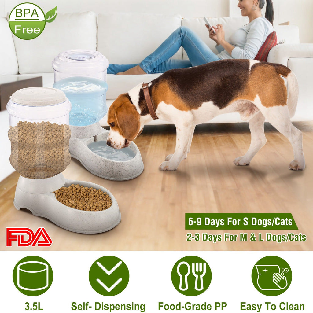 Gravity Dispensing Water or Food Feeder - Dog Cat - (3.5 L) - (While Supplies Last)