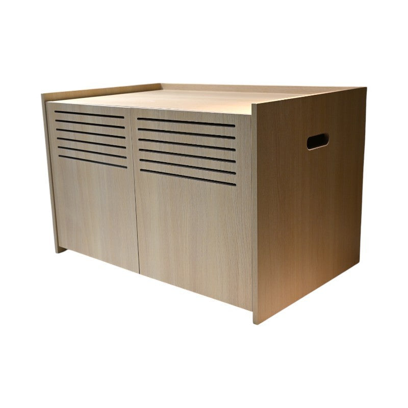 Cozy Condo with Scratching Pad, or Litter Box Furniture Enclosure - Cat - (Beige Brown) - (Particle Board)