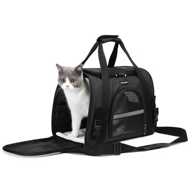 Compact Travel Pet Carrier - Dog Cat - (Portable) - (Quality) - (3 Color Options)