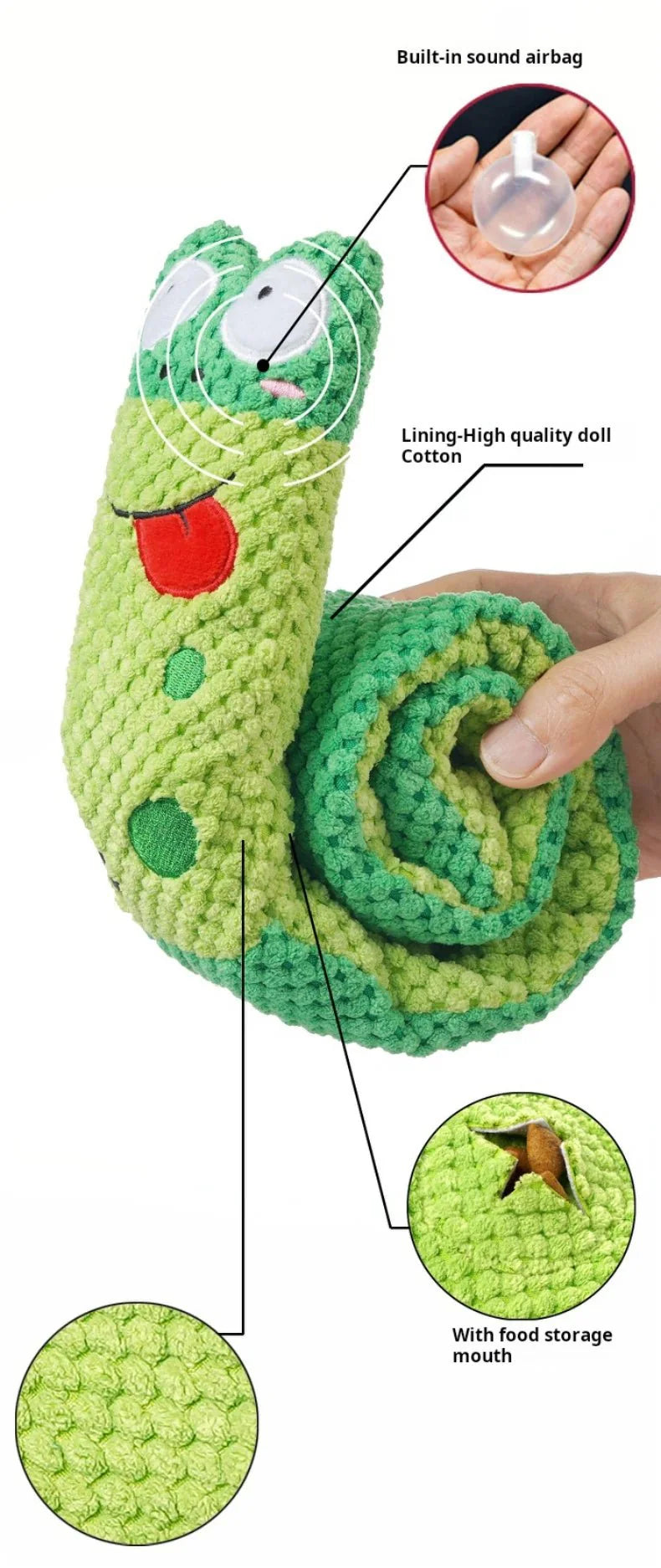 Interactive Snail Dog Puzzle Feeder Toy