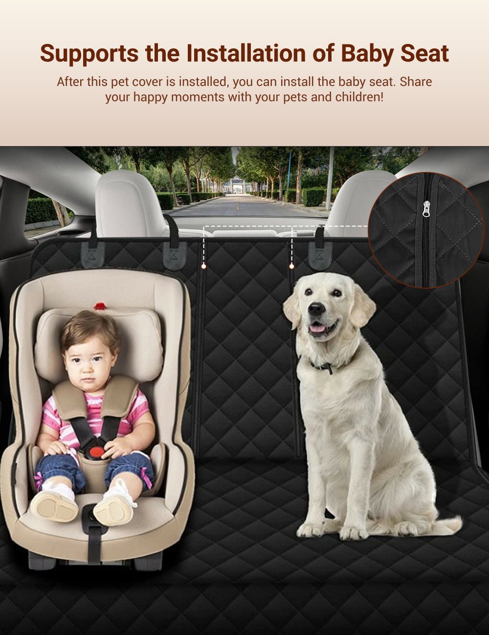 Tesla Waterproof Dog Seat Cover - (Models S3XY, and Standard Cars, Trucks, SUVs) (Black) -  (While Supplies Last)