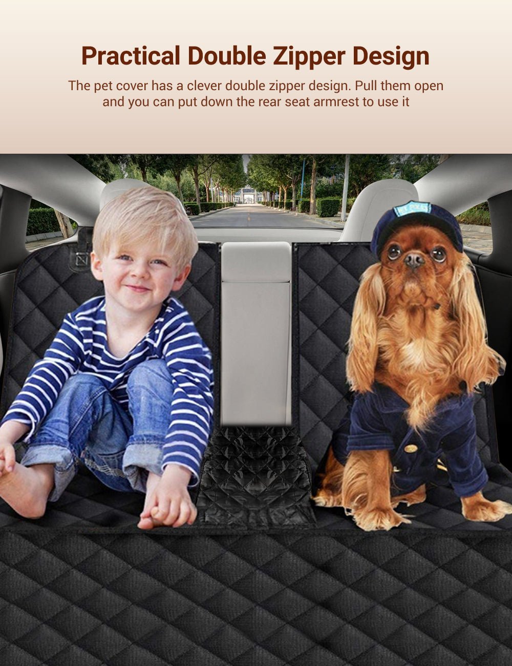 Tesla Waterproof Dog Seat Cover - (Models S3XY, and Standard Cars, Trucks, SUVs) (Black) -  (While Supplies Last)