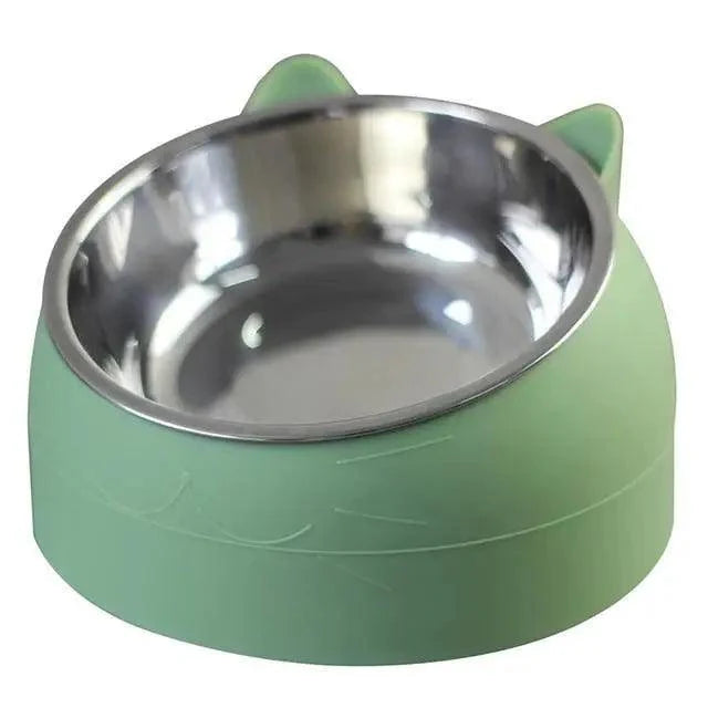 Tilted Feeding Bowl - Dog Cat - (Stainless Steel) - (5 Color Options) - (200ML/400ML)