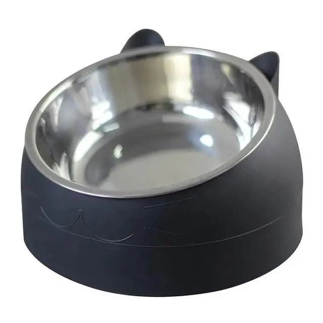 Tilted Feeding Bowl - Dog Cat - (Stainless Steel) - (5 Color Options) - (200ML/400ML)