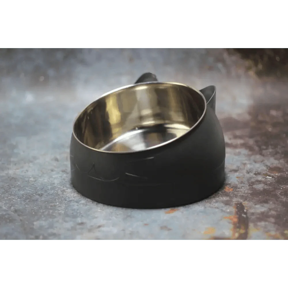 Tilted Feeding Bowl - Dog Cat - (Stainless Steel) - (5 Color Options) - (200ML/400ML)