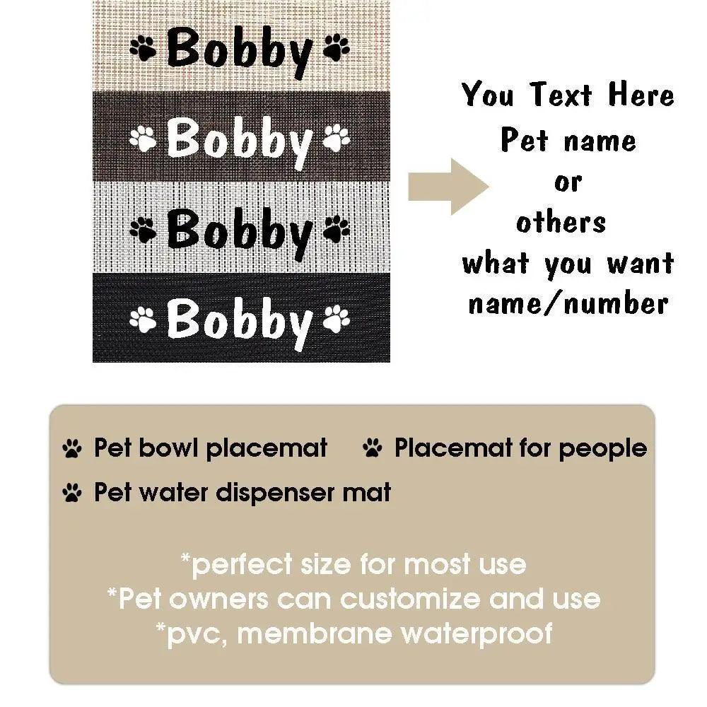 Personalized Silicone Feeding Mat - Dog Cat  - (M) - (4 Color Options) -(While Supplies Last)